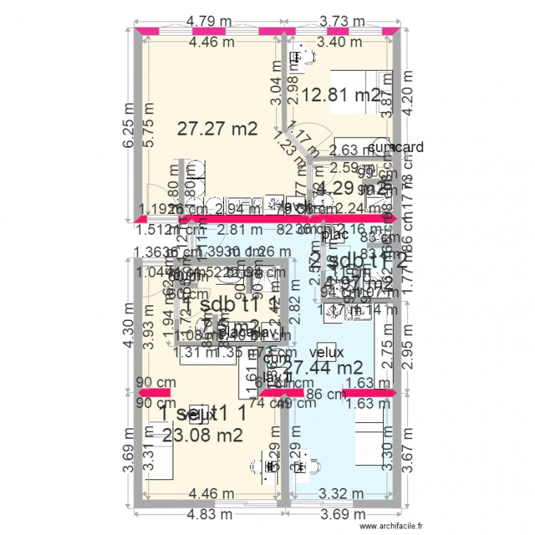 BONNAC PLAN 1 T2 et 2 studios bis. Plan de 0 pièce et 0 m2