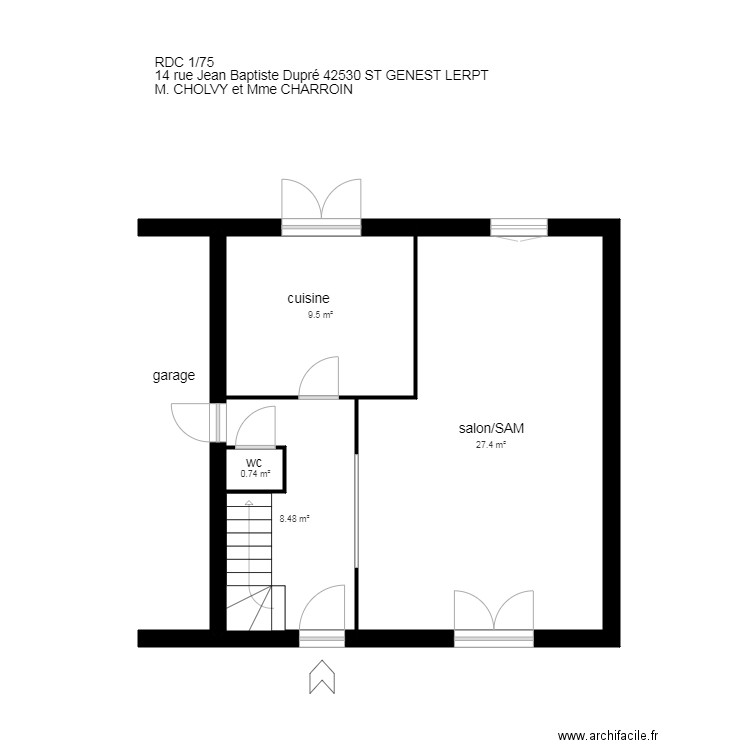 CHOLVY St Genest Lerpt. Plan de 0 pièce et 0 m2