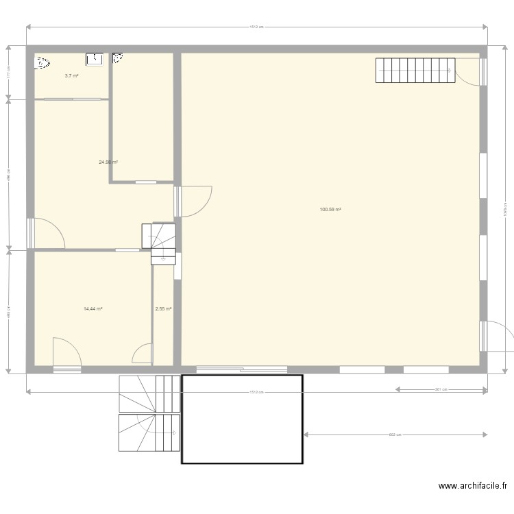 rdc côtes. Plan de 5 pièces et 146 m2