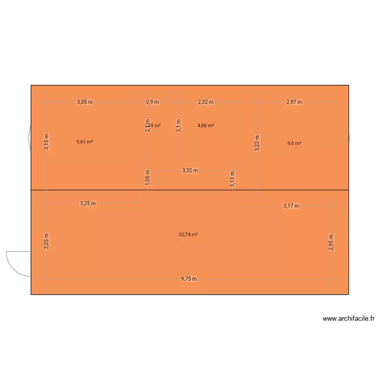 Maison2. Plan de 5 et 59 m² Maison2. Plan de 5 et 59 m²