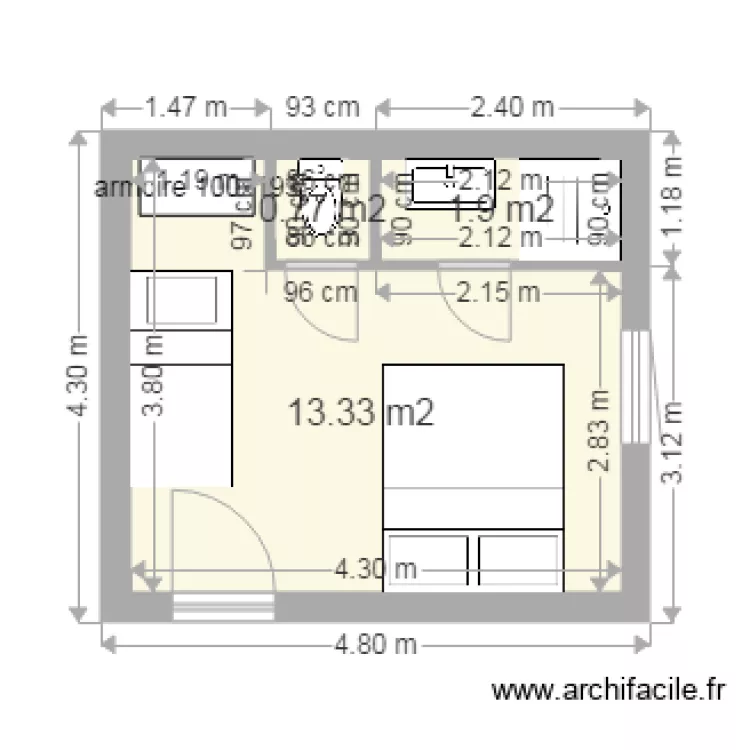 gite 2 agradissement 2. Plan de 
