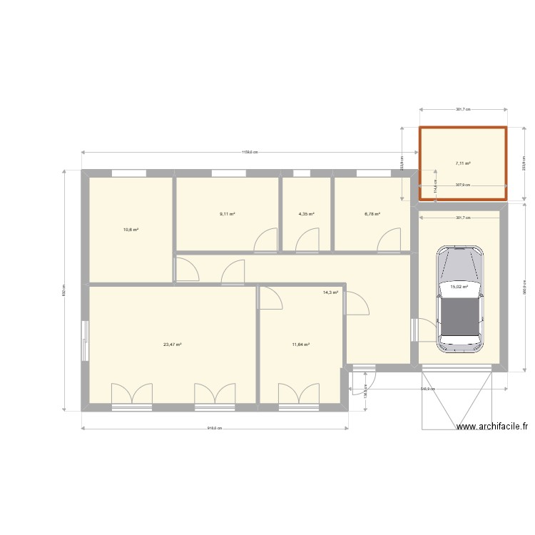 lebrun stephane. Plan de 9 pièces et 102 m2