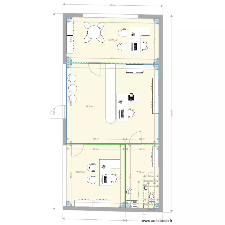 Commerces Nord. Plan de 