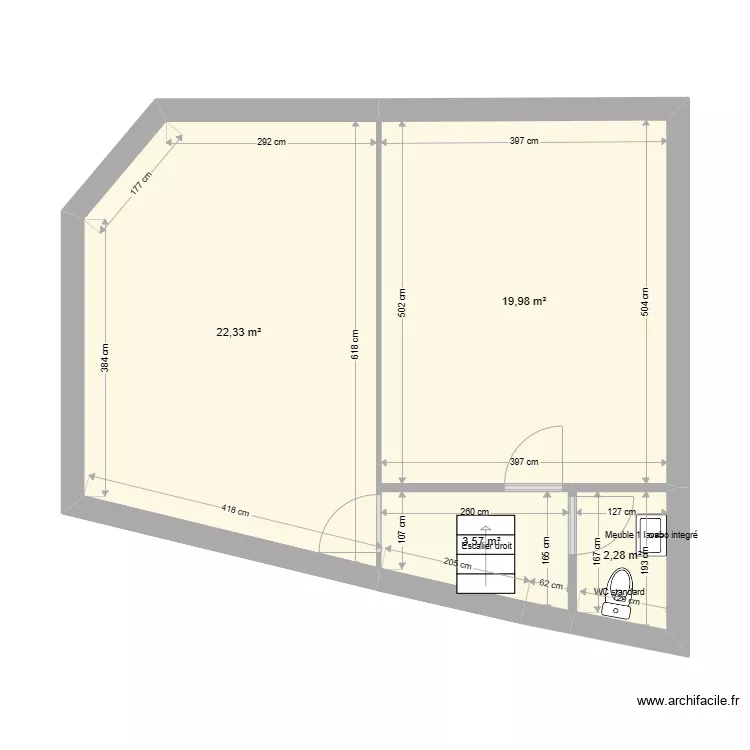 grenier etage petit st jean. Plan de 