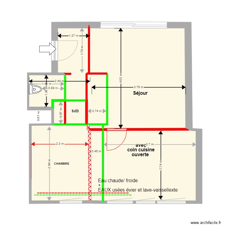 démolition. Plan de 0 pièce et 0 m2