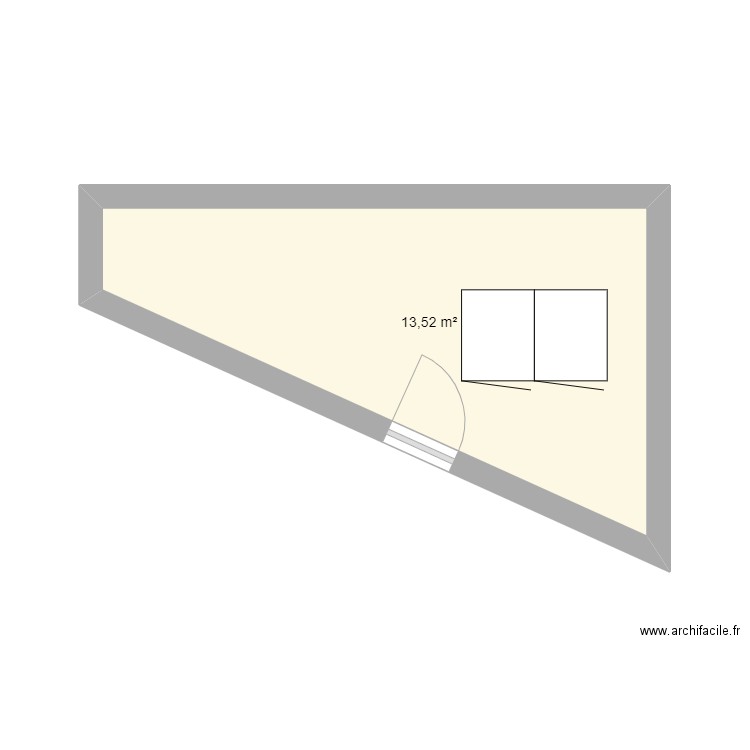 CMR76 LOCAL SERVEUR SI. Plan de 1 pièce et 14 m2