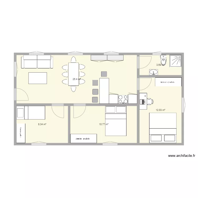 petite maison. Plan de 