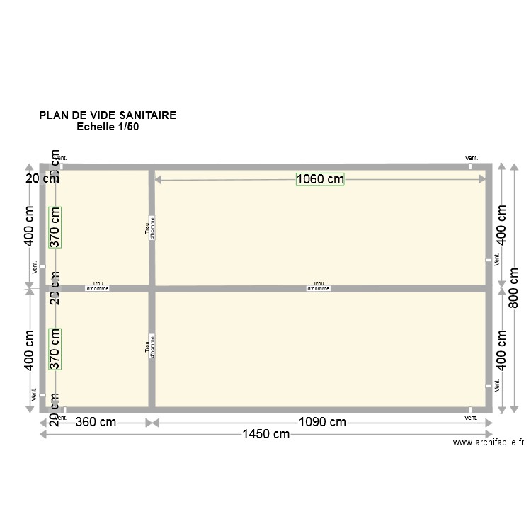 vide sanitaire permis 2. Plan de 0 pièce et 0 m2