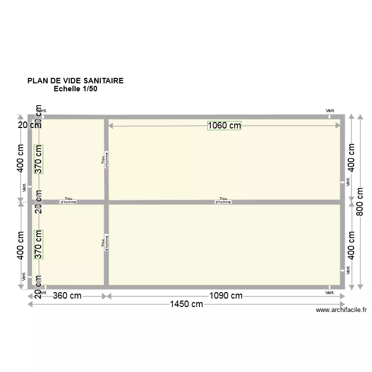 vide sanitaire permis 2. Plan de vide sanitaire permis 2. Plan de