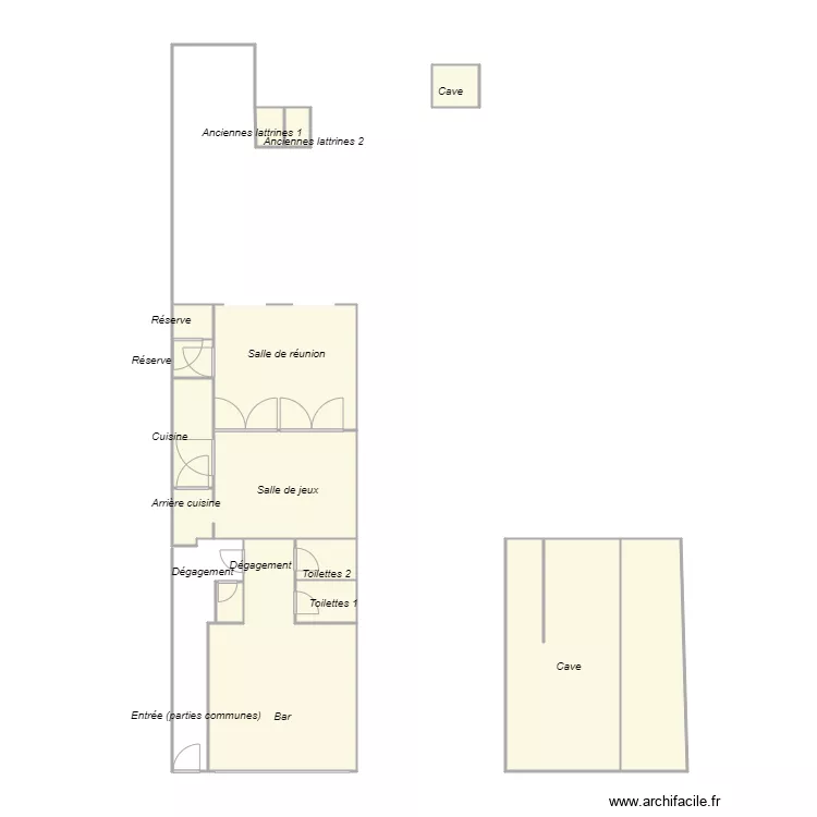 Croquis pelicano. Plan de 