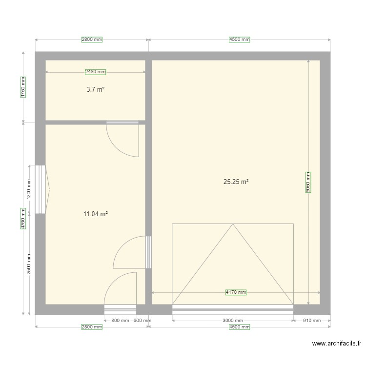 Garage. Plan de 0 pièce et 0 m2