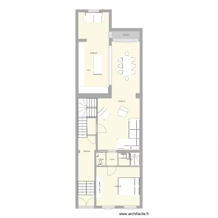 Tabellion Bel &eacute;tage version 5. Plan de 0 pièce et 0 m2