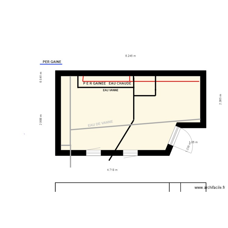 EAU USée et vanne. Plan de 0 pièce et 0 m2