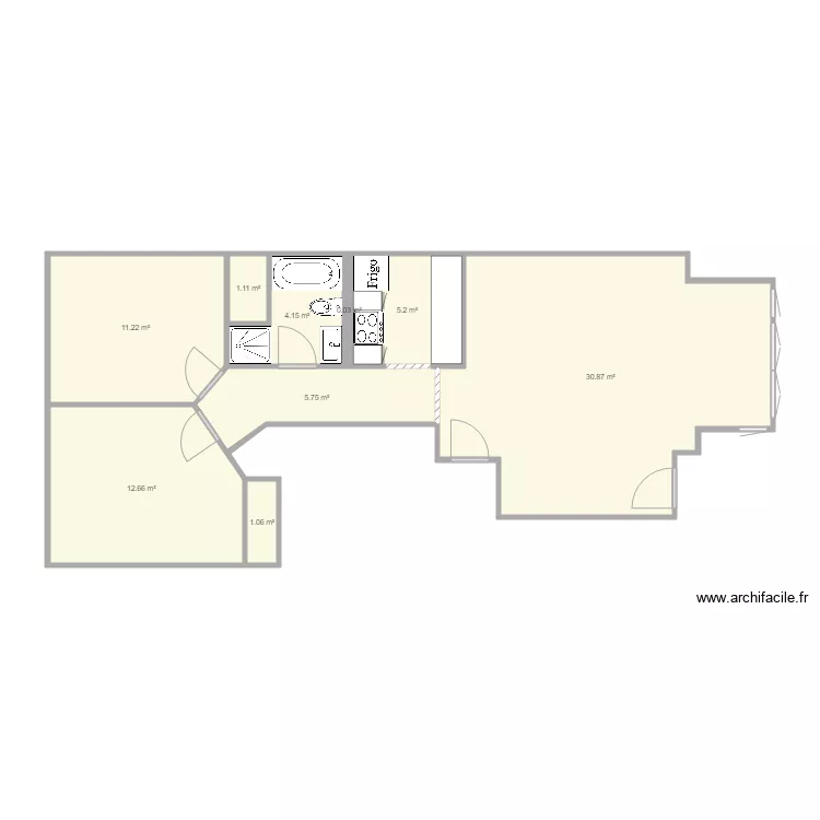 appart Montreal. Plan de 