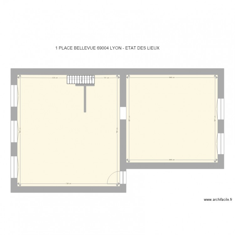 1 Place Bellevue. Plan de 0 pièce et 0 m2