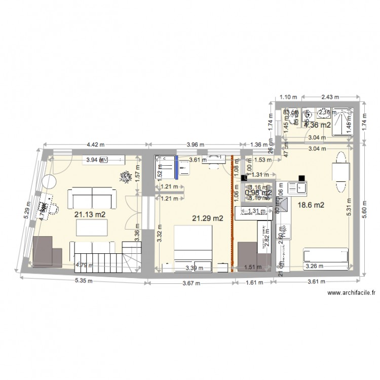 rez de chaussée . Plan de 0 pièce et 0 m2