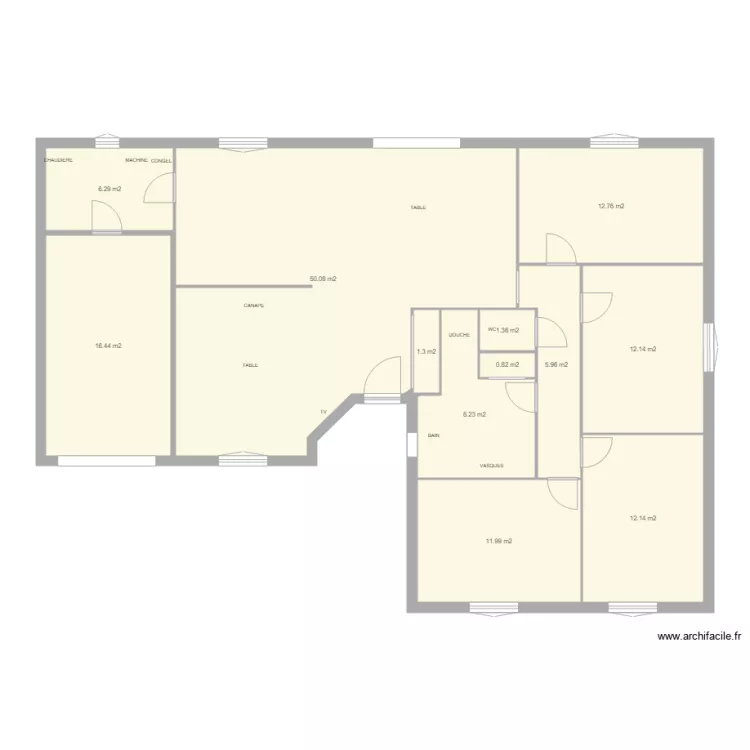 Maison comble. Plan de 
