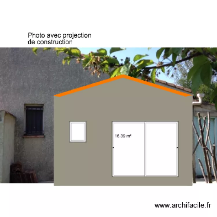 Photo avec projection reduit. Plan de 