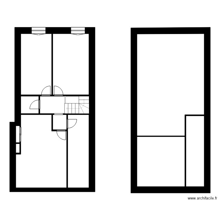 HELFER 1er Etage. Plan de 16 pièces et 151 m2