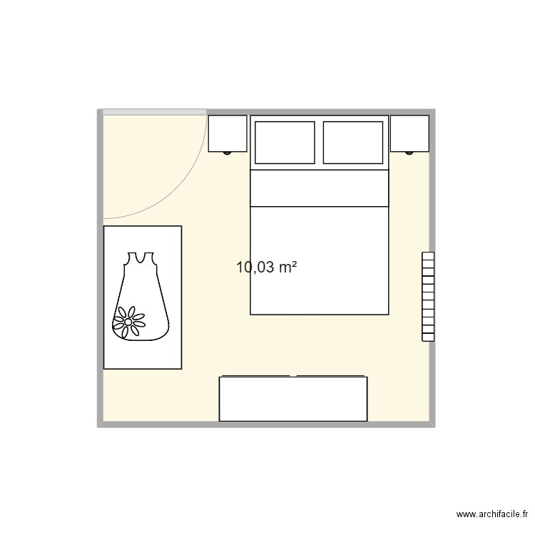 Chambre. Plan de 0 pièce et 0 m2