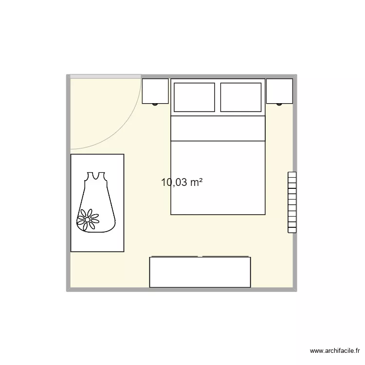 Chambre. Plan de 