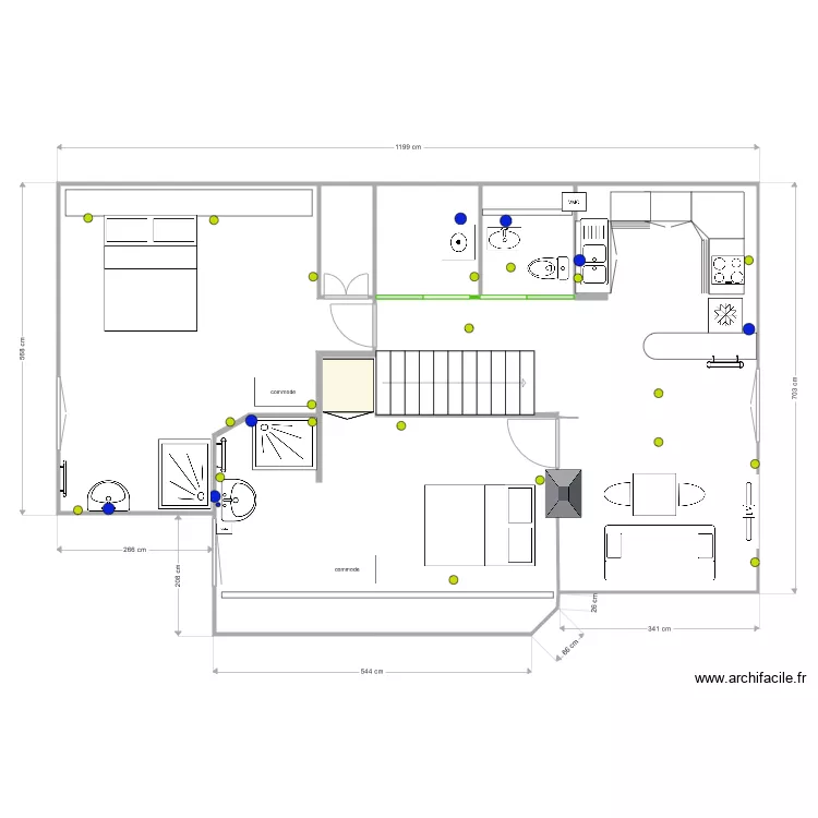 Theys 1er etage option appart. Plan de 