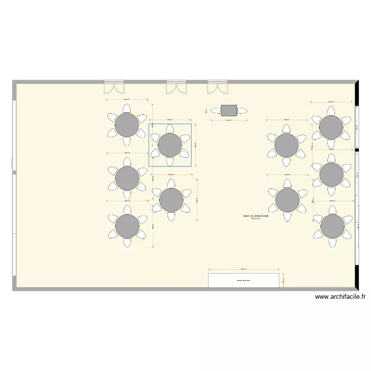 Salon La Lisiere Dor&eacute;e Ste MESME version J. Plan de 