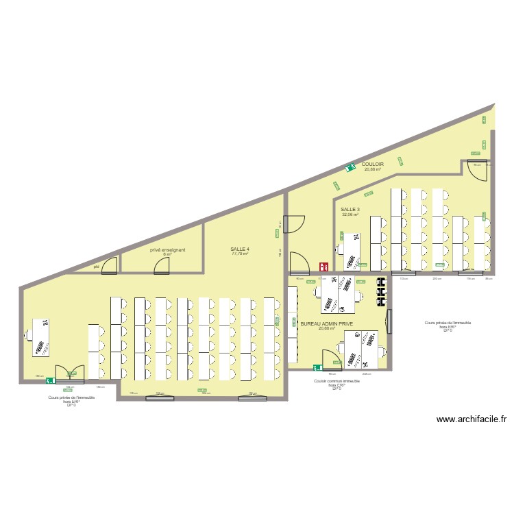 PLAN N3 SALLE 3  4  BUREAU ADMIN. Plan de 0 pièce et 0 m2