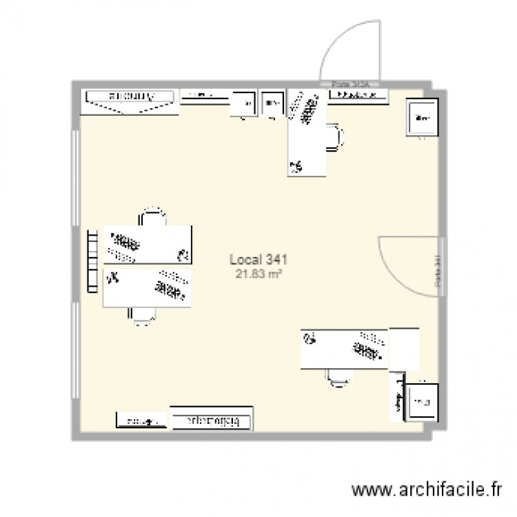 local 341. Plan de 0 pièce et 0 m2