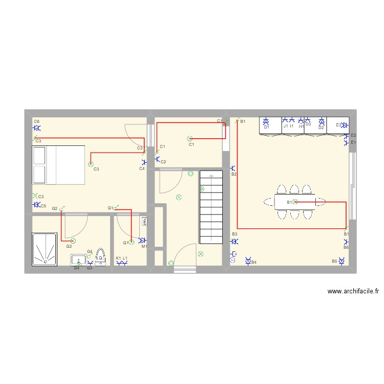 ecaussines. Plan de 8 pièces et 56 m2