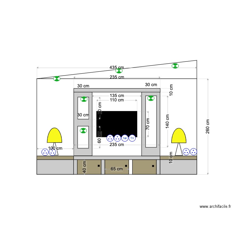 MEUBLE TV . Plan de 0 pièce et 0 m2