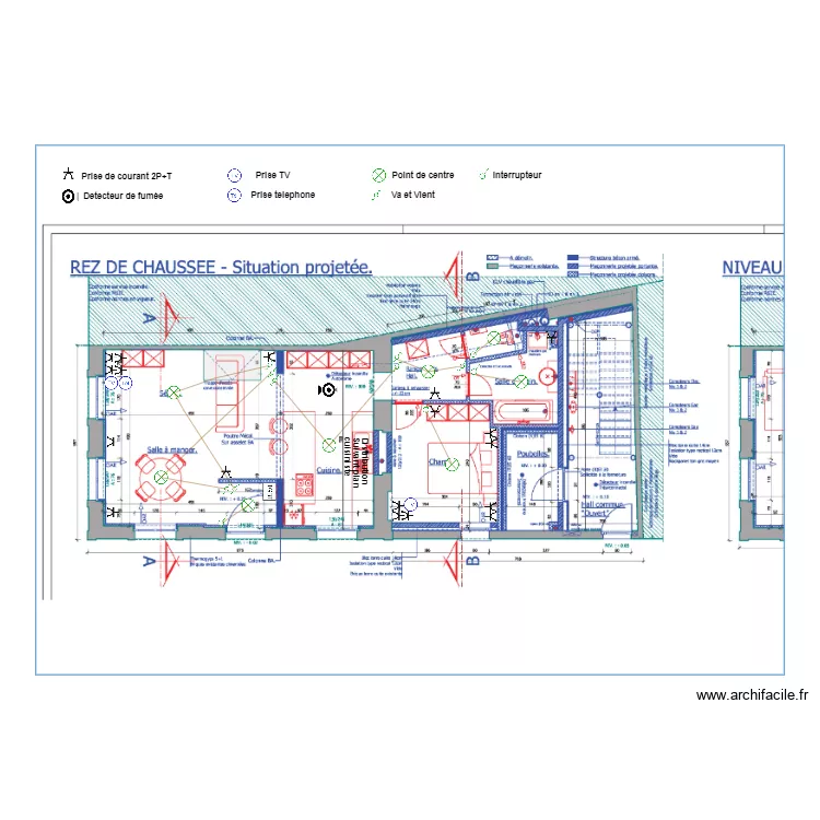 Plan elec DUWEZ RDC. Plan de 