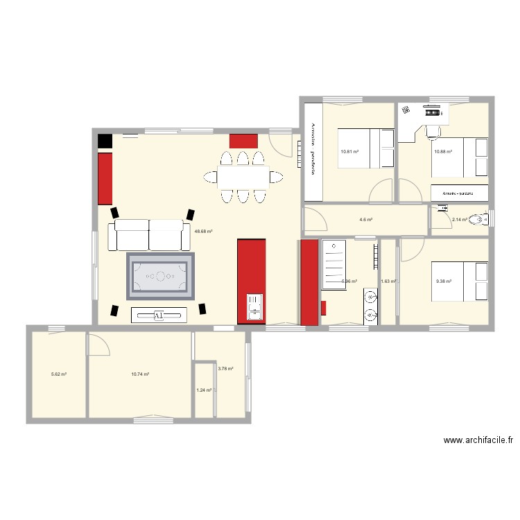 cestas rejouit modif 1. Plan de 0 pièce et 0 m2