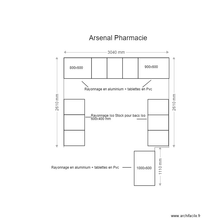 Clinique Jean Lebon Arsenal Pharmacie. Plan de 0 pièce et 0 m2