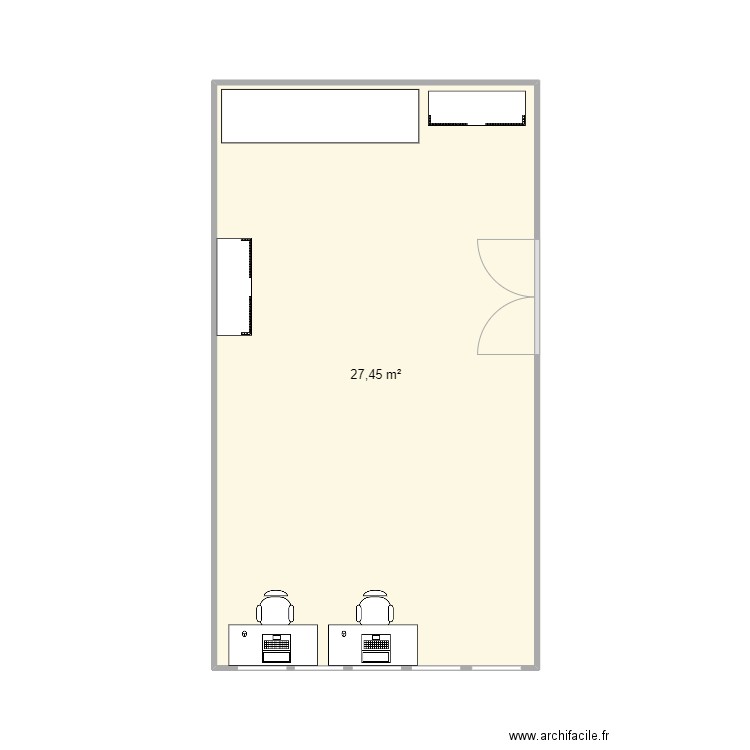 plan controle stat. Plan de 1 pièce et 27 m2