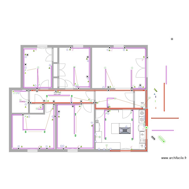 etage BB 2 composants élec bb. Plan de 0 pièce et 0 m2