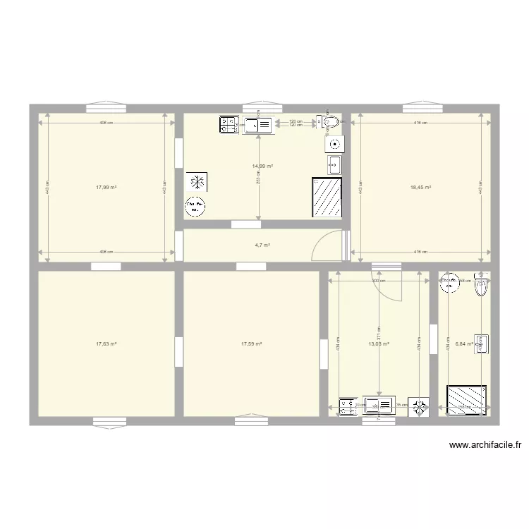 1er &eacute;tage. Plan de 