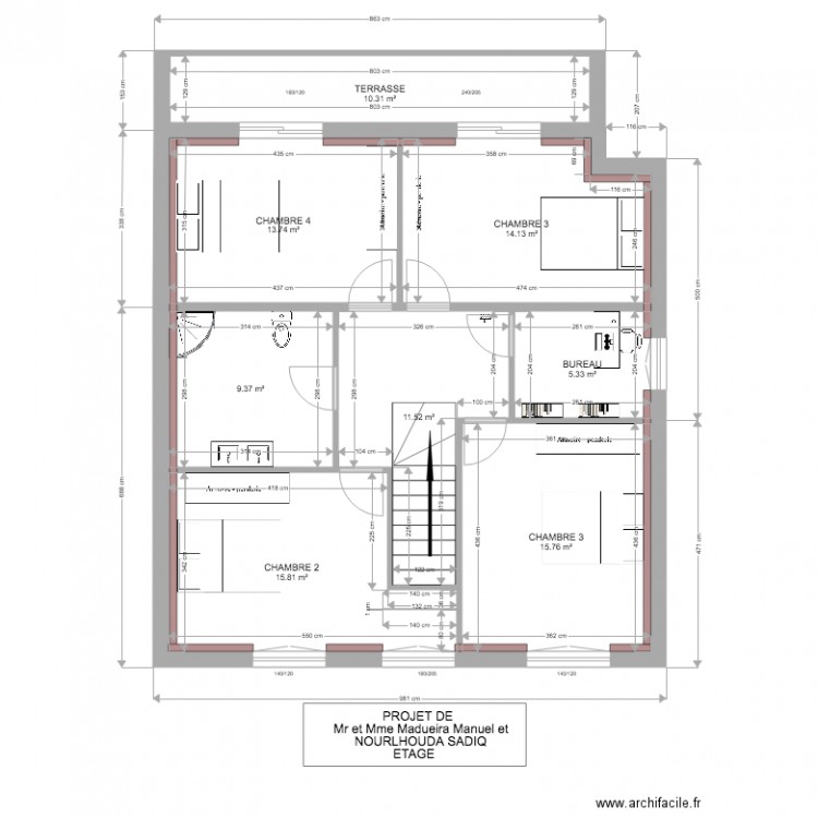 HESERANGE  1 ER ETAGE . Plan de 0 pièce et 0 m2