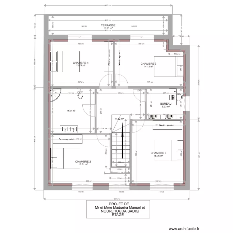 HESERANGE  1 ER ETAGE . Plan de 