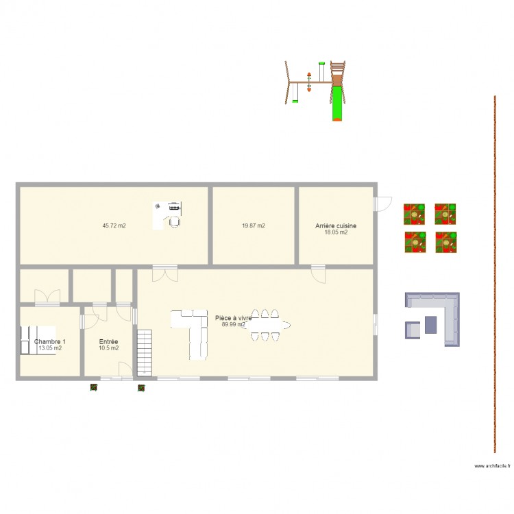 1 esquise. Plan de 0 pièce et 0 m2