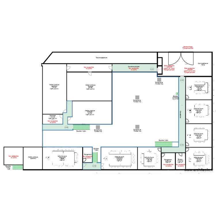 Greta Etage accés pompier 6. Plan de 0 pièce et 0 m2