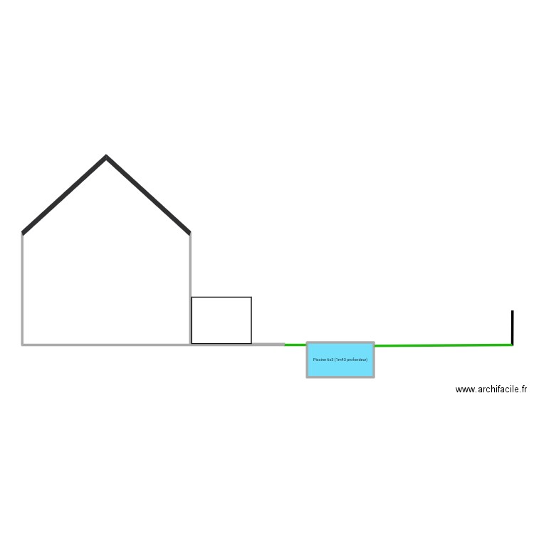 plan coupe piscine 6/3. Plan de 0 pièce et 0 m2