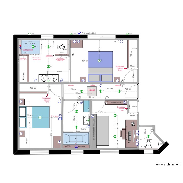 Cotations 1. Plan de 0 pièce et 0 m2