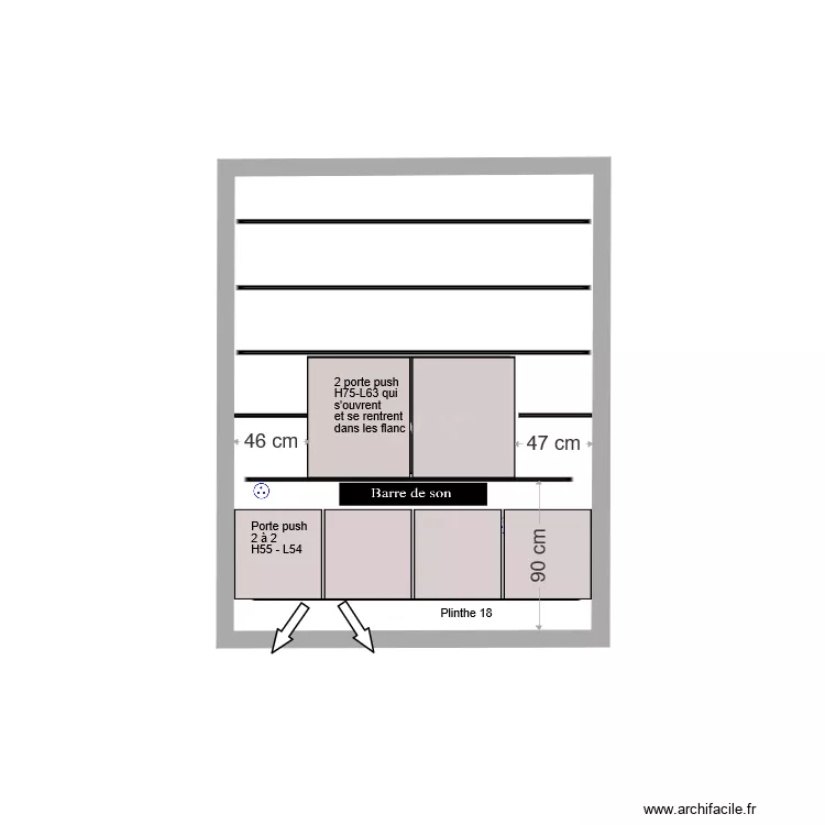 Biblioth&egrave;que Salon V 16 avril 19. Plan de 