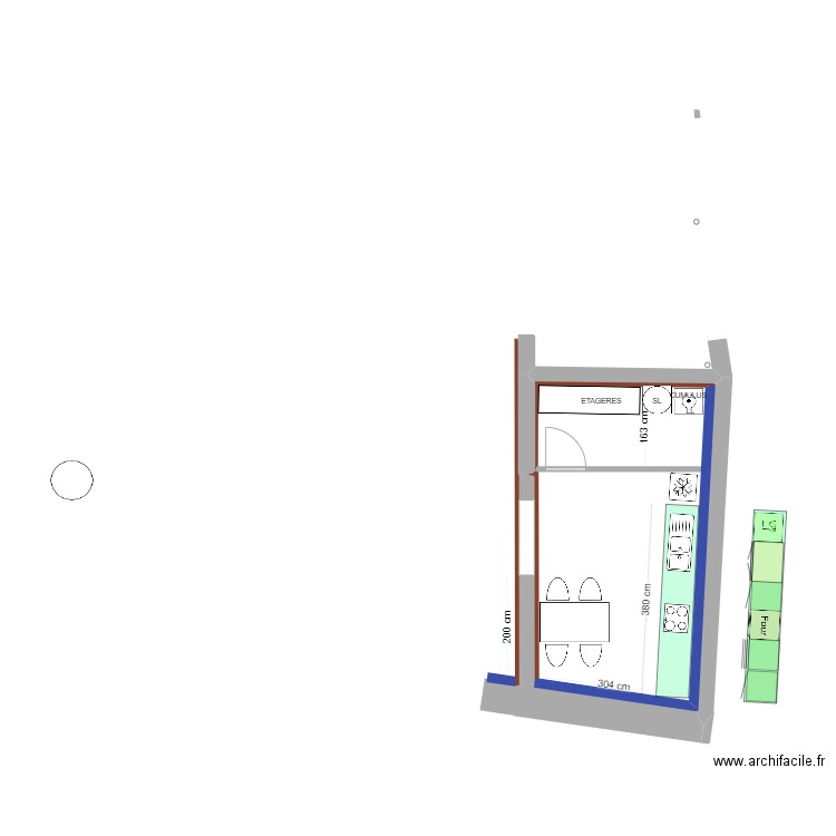 PROJET 3   CUISINE  3° ETAGE. Plan de 0 pièce et 0 m2