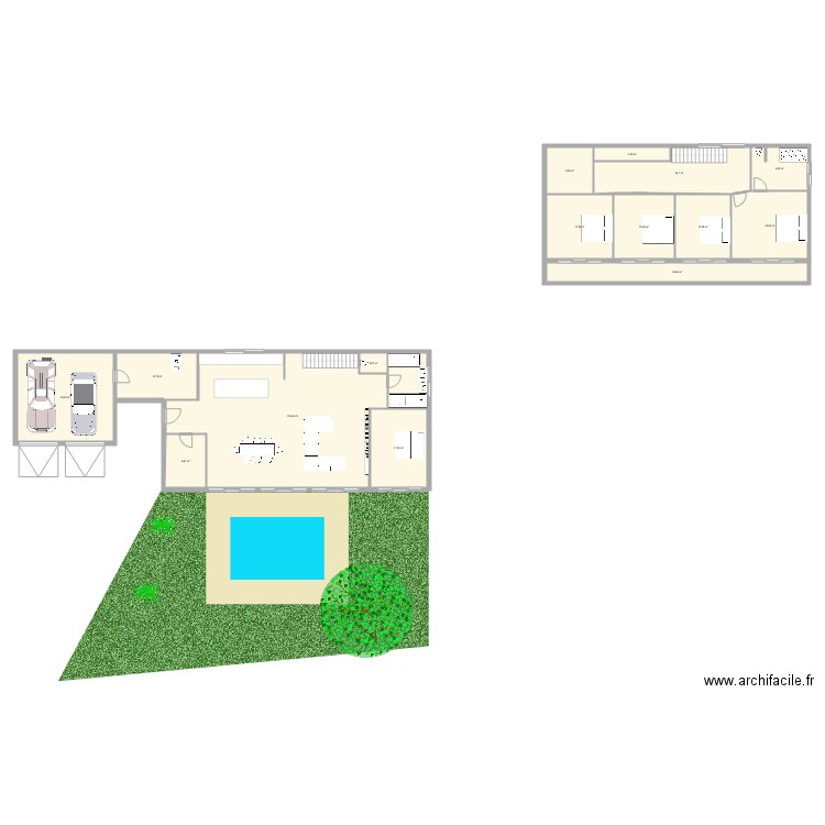 Projet Maison. Plan de 15 pièces et 317 m2