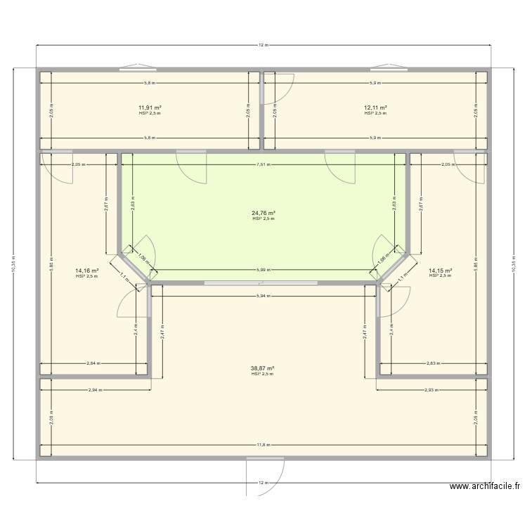 FUTUR MAISON. Plan de 6 pièces et 116 m2