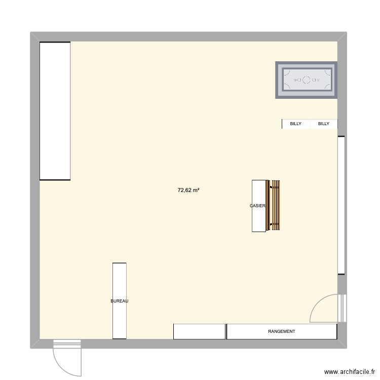 classe jules ferry. Plan de 1 pièce et 73 m2
