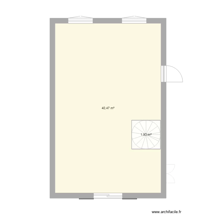 1878 Chambre Etage  Cuisine. Plan de 