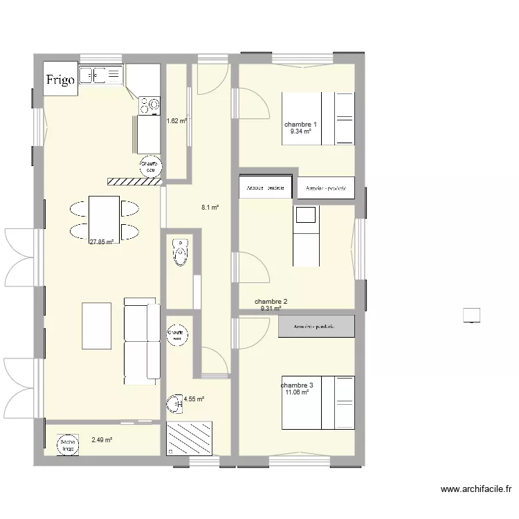 appart arlac elsa3. Plan de 